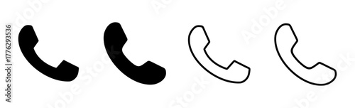 Call icon set. telephone icon vector. phone icon vector. contact us