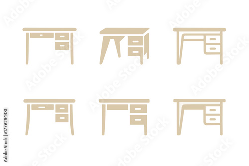 Natural Wood Logo Variations. Natural wood furniture and neutral tones in design. Set Logo of natural wood furniture and neutral tones in design: birch writing