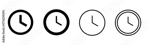 Clock icon set. Time icon vector. watch icon symbol