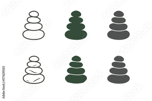 Nature-Inspired Logo Variations. Graphic design trends nature inspired design example. Set Logo of graphic design trends nature inspired design example: