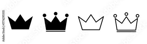 Crown icon set. crown vector icon