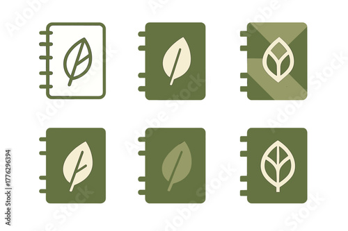 Eco-Friendly Logo Designs. Inspirational design with ecology materials trend. Set Logo of Inspirational design with ecology materials trend: recycled paper