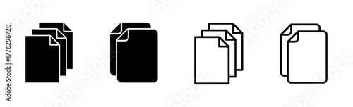 Document icon set. Paper icon. File Icon