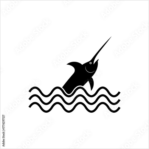 Swordfish Icon, Migratory, Predatory Fish