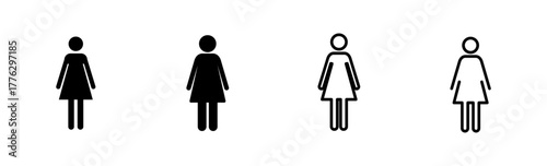 Female icon set. woman icon vector