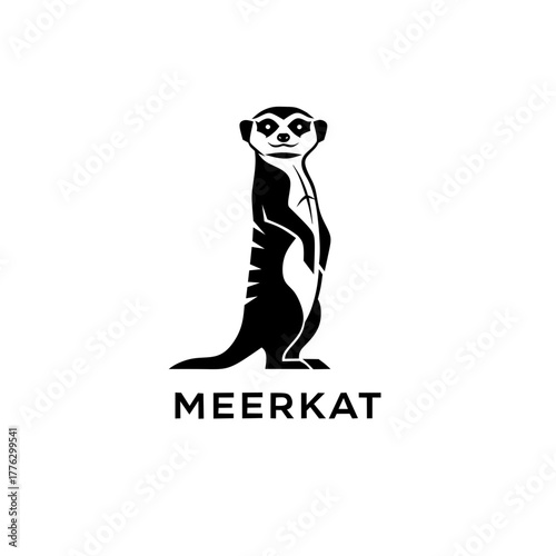 Meerkat standing pose branding identity icon