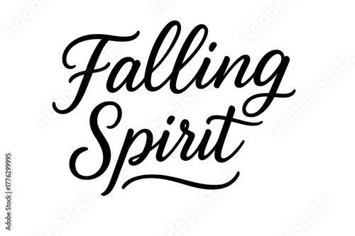 Falling Spirit Script. Falling Spirit ? Script Hand-Lettering: flowing brush script with smooth curves and