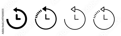 History icon set. recent event history