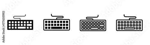 Keyboard icon set. keyboard vector symbol