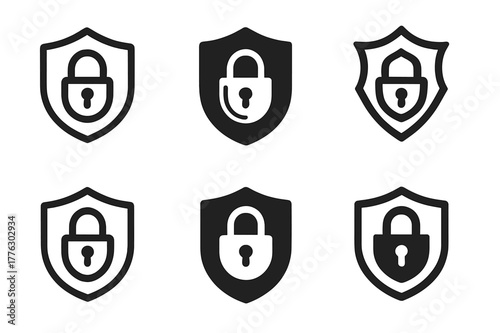 OOP Logo Variations. Object-oriented programming (OOP) chart. Set Logo of OOP: encapsulation symbol. Icon set. harmonious logo variations of the same