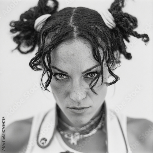 beautiful woman posing for photoshoot