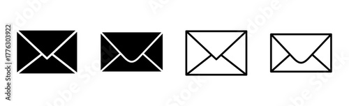 Mail icon set. email icon vector. E-mail icon. Envelope illustration
