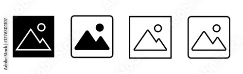 Picture icon set. photo gallery icon symbol