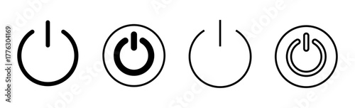 Power icon set. Power Switch Icon. Electric power