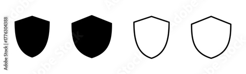 Shield icon set. Protection icon vector. Security vector icon