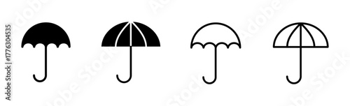 Umbrella icon set. umbrella sign icon