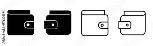 Wallet icon set. wallet vector icon