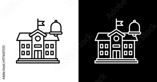 Bell  White Icon Set Design