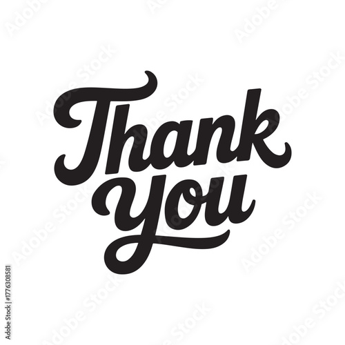 Thank You Lettering Typography