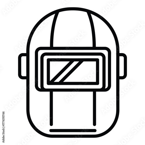 Welding mask icon, a symbol of safety work