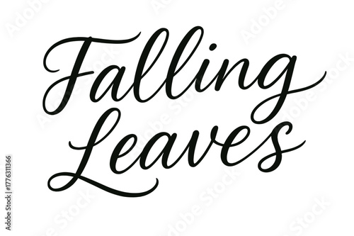 Falling Leaves Script. Falling Leaves ? Script Hand-Lettering: flowing brush script with smooth curves and