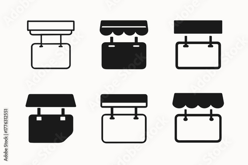 Shelving Logo Variations. Shelf talkers and signage. Set Logo of Shelf talkers and signage: shelf edge label strip. Icon set. harmonious logo variations of the