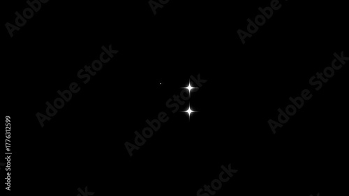 Twinkling white cartoon stars, sparkle doodle explosions, shining pop-up flash animation, cartoon FX sparkle blast, glowing twinkle splash with energy elements on green black background. 4K