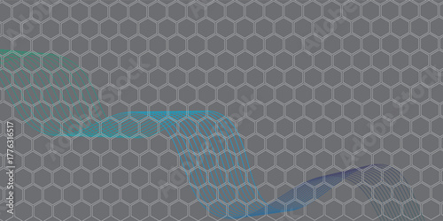 Seamless black and blue hexagon honeycomb tile patternv vector eps10.