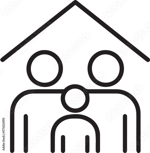 Simple Family Home Icon