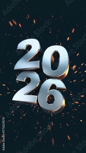 Happy new year 2026 fireworks background