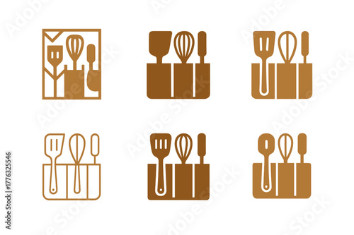 Kitchen Organizer Logos. Using drawer organizers for kitchen gadgets. Set Logo of Using drawer organizers for kitchen gadgets: adjustable bamboo divider
