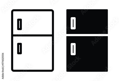 Simple Iconic Fridge Design in Black and White for Modern Kitchen Use