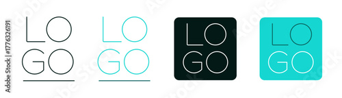 Logotype representation. Icon set. Branding, Design or Business concept. Line, solid color or black heart logo for web or UI. Editable vector stroke illustration. Symbol for apps or digital platforms.