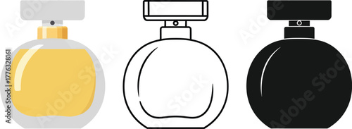 Perfume bottle vector illustration fragrance beauty product art