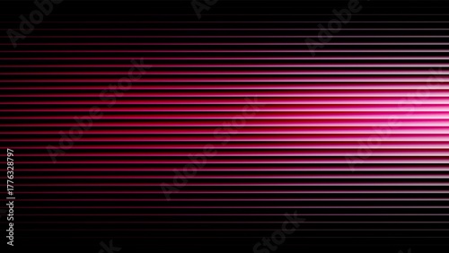 Abstract pink and black horizontal lines with light streaks