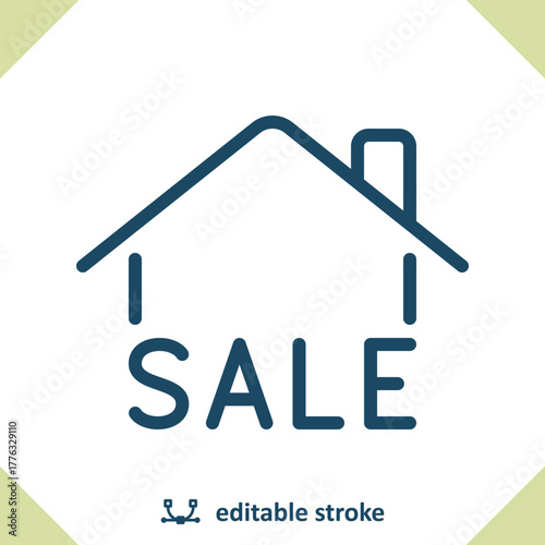House Icon. Sale, For Sale Sign, Real Estate, Home