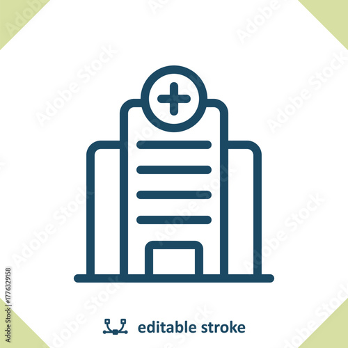 Hospital Icon. Building, Clinic