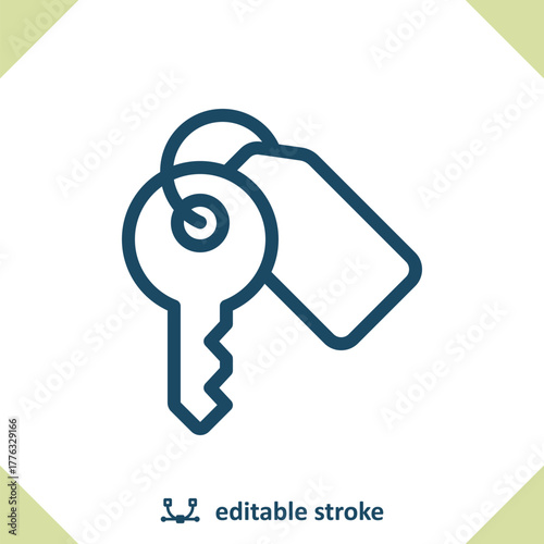 Key Icon. Keyring, Keychain