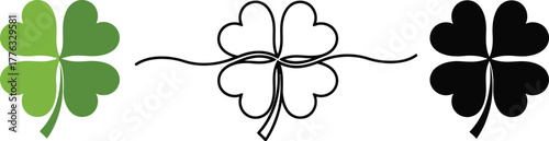 Four leaf clover vector illustration st patricks day design