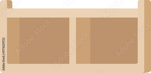 Clean, modern wooden crate with two compartments, perfect for storage, organization, or rustic display projects.