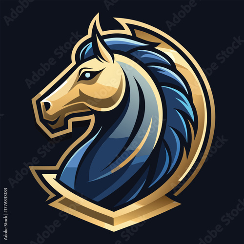 Modern Single Line Art Chess Knight Logo Icon