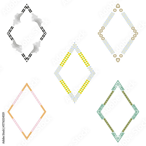 Diamond shape icon. Pastel color symbol. Abstract vector figure. Soft tone pattern