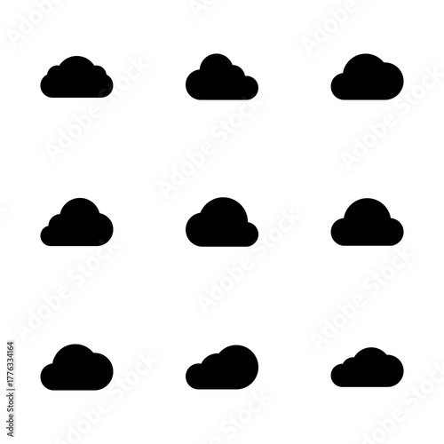 Cloud icon vector isolated on white background. cloud computing icon