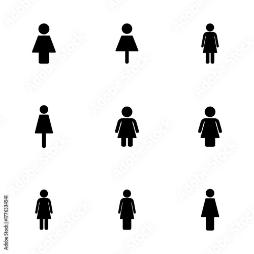 Female icon vector isolated on white background. woman icon vector