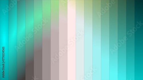 Abstract background with vertical stripes in shades of blue and green color