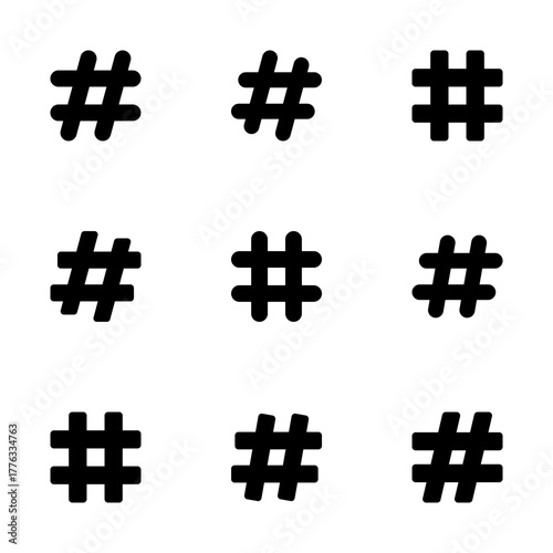 Hashtag icon vector isolated on white background. hashtag vector icon