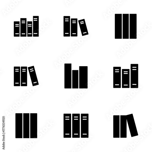 Library icon vector isolated on white background. Book icon vector