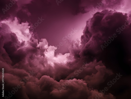 midgard. Dark purple storm clouds gathering before rainfall, dramatic sky formation, natural weather phenomenon. travel magazines, destination branding, designed for travel destination branding.