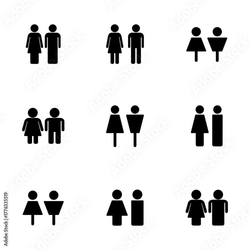 Man and woman icon vector isolated on white background. male and female symbol