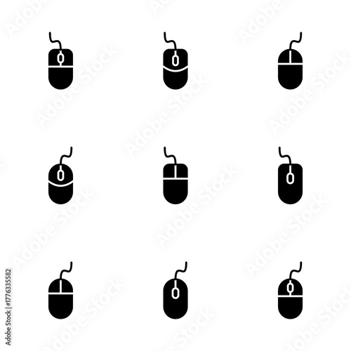 Computer Mouse Icon vector isolated on white background. Computer mouse vector icon